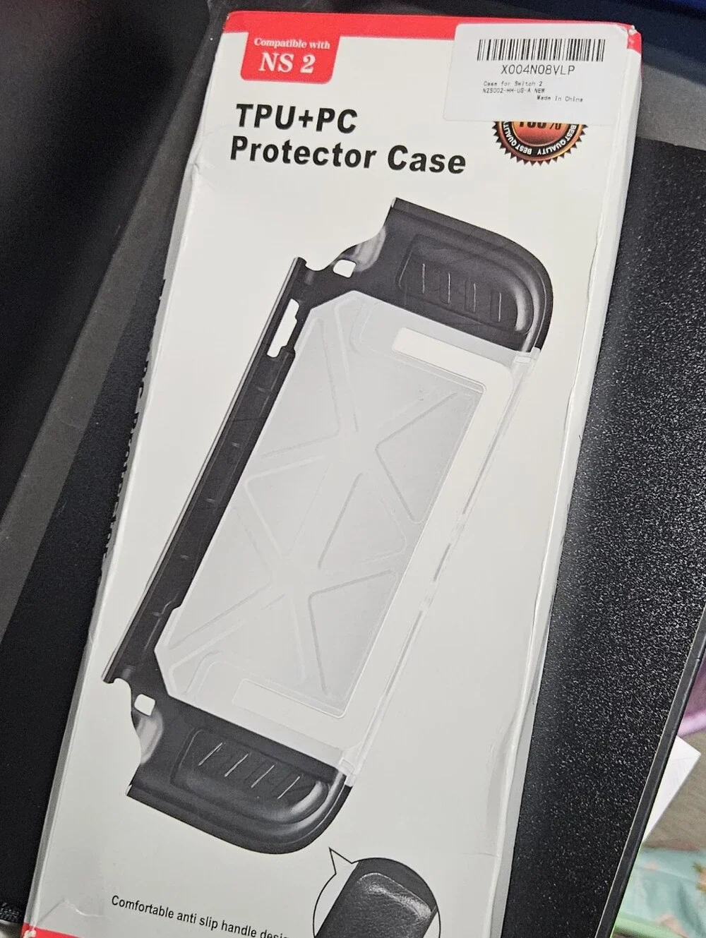 TPU+PC Protector Case - White with Black Accents